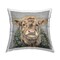 Cattle & Falling Snowflakes Design by Sara G. Designs Throw Pillow